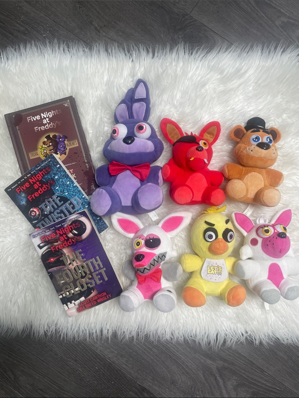 Five Nights at Freddy’s plushies , two novels & survival logbook 2016-2018